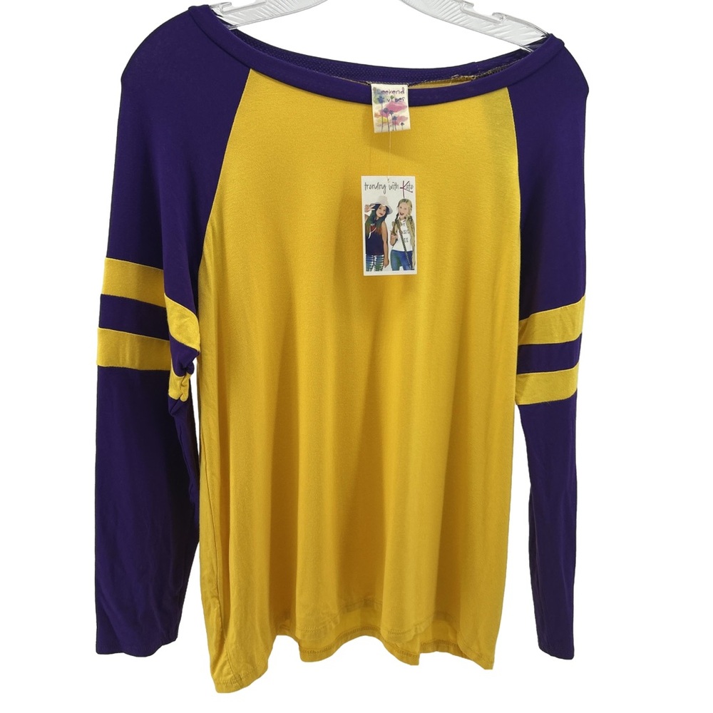 Purple and Yellow Long Sleeve Shirt